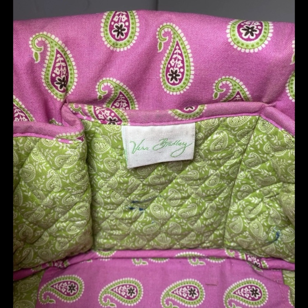 Vera Bradley Quilted Paisley Bermuda Pink Tote Bag Retired Handbag Purse - Picture 7 of 16